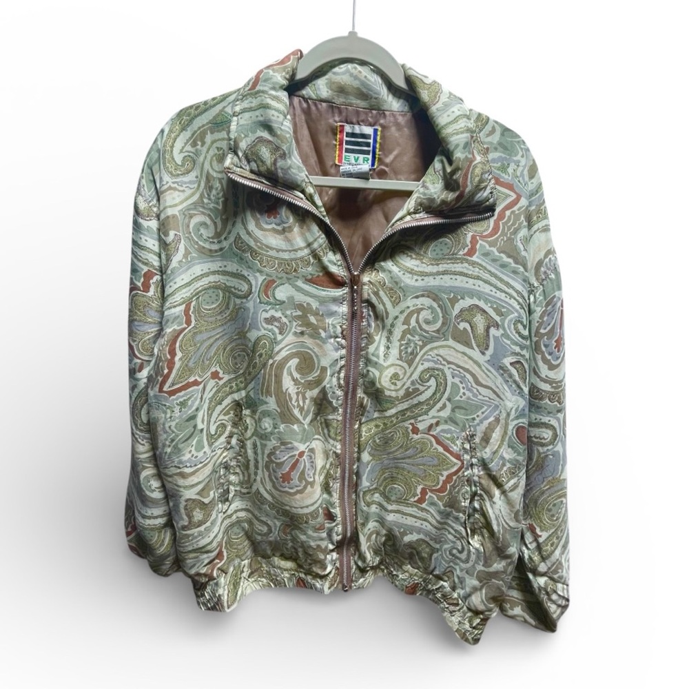 Vintage EVR 100% Silk Paisley Jacket